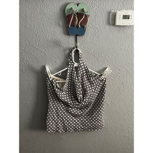 Womens Ann Taylor halter type blouse size 14‎ white and black